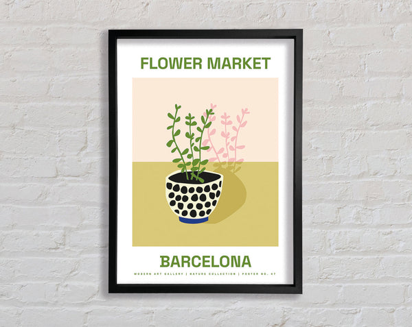 Flower Market Barcelona Framed Print
