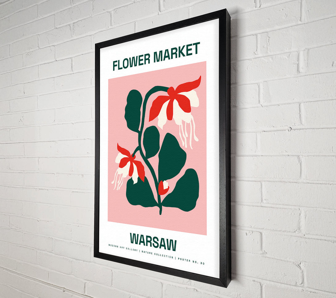 A Canvas Print of Flower Market Warsaw Canvas Print