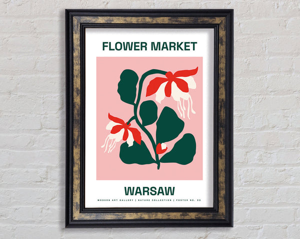 Flower Market Warsaw Framed Print