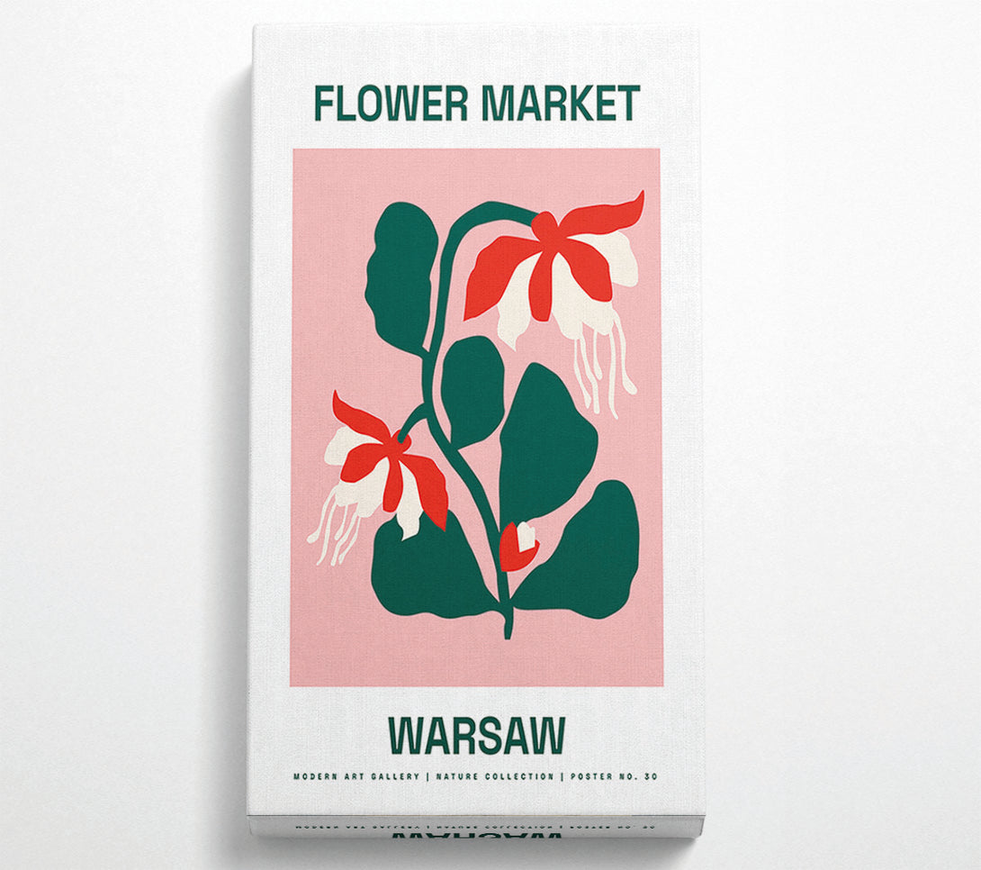  A Canvas Print of Flower Market Warsaw Canvas Print