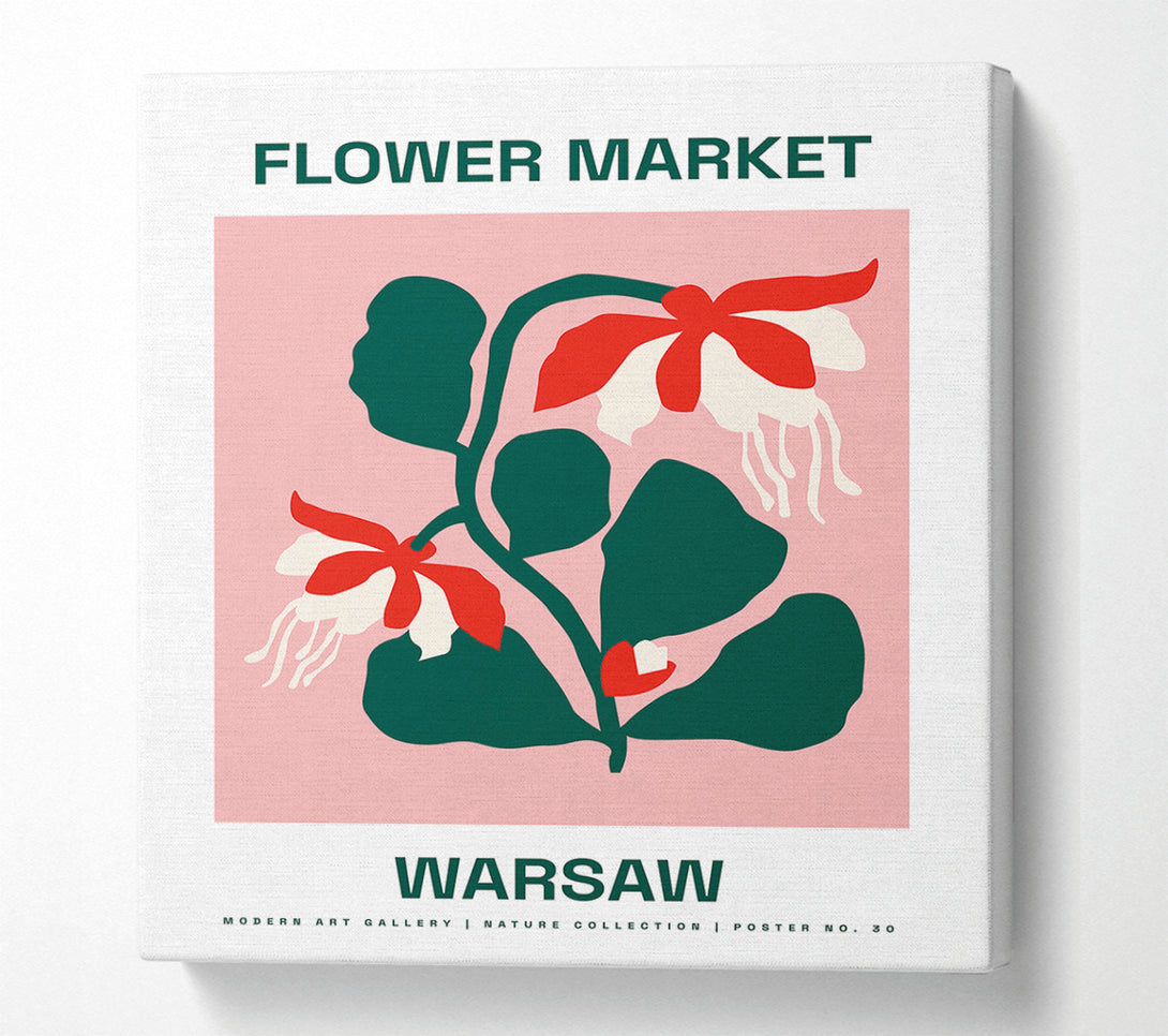  A Canvas Print of Flower Market Warsaw Canvas Print