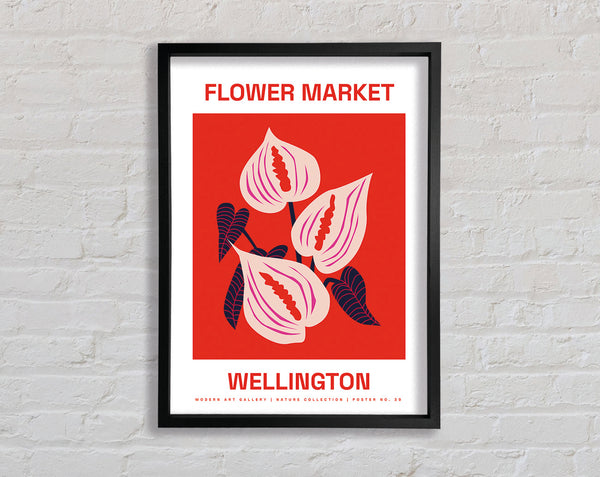 Flower Market Wellington Framed Print
