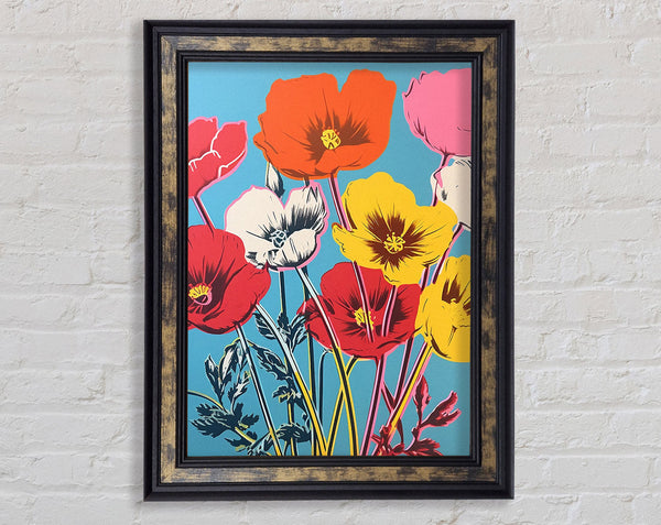 Flower Popart Framed Print