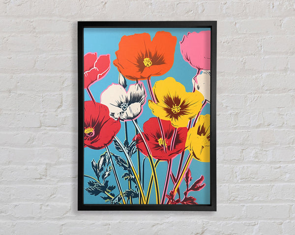 Flower Popart Framed Print