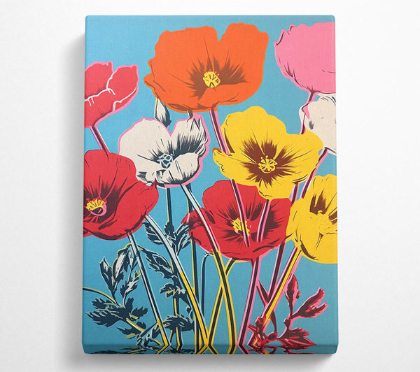  A Canvas Print of Flower Popart Canvas Print