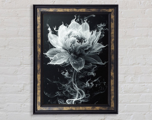 Flower Smoke Framed Print