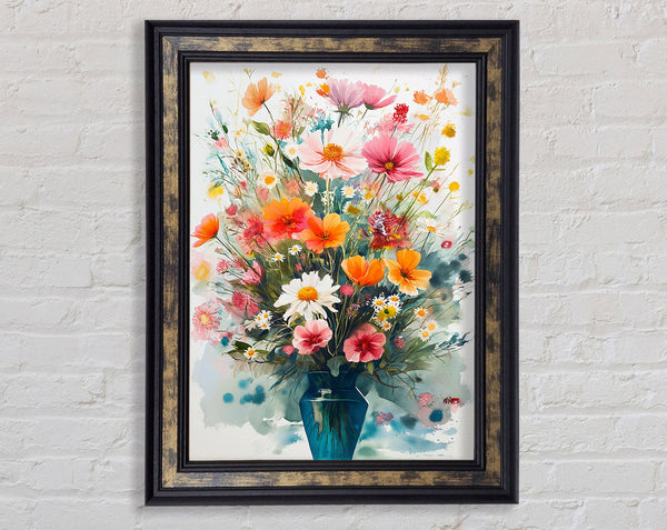 Flower Vase Bloom Framed Print