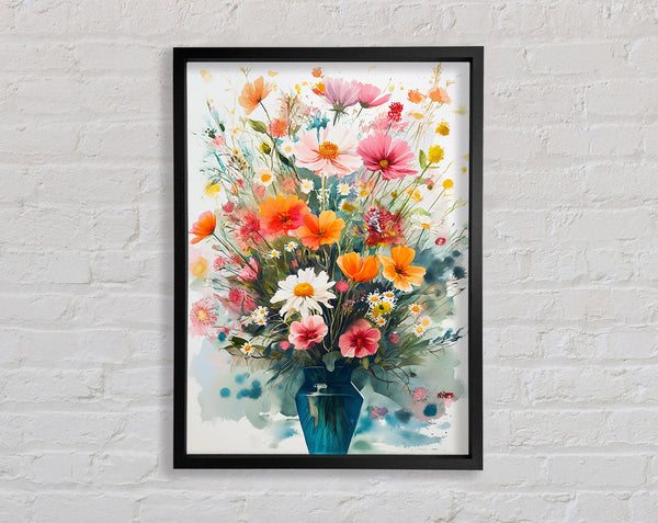Flower Vase Bloom Framed Print