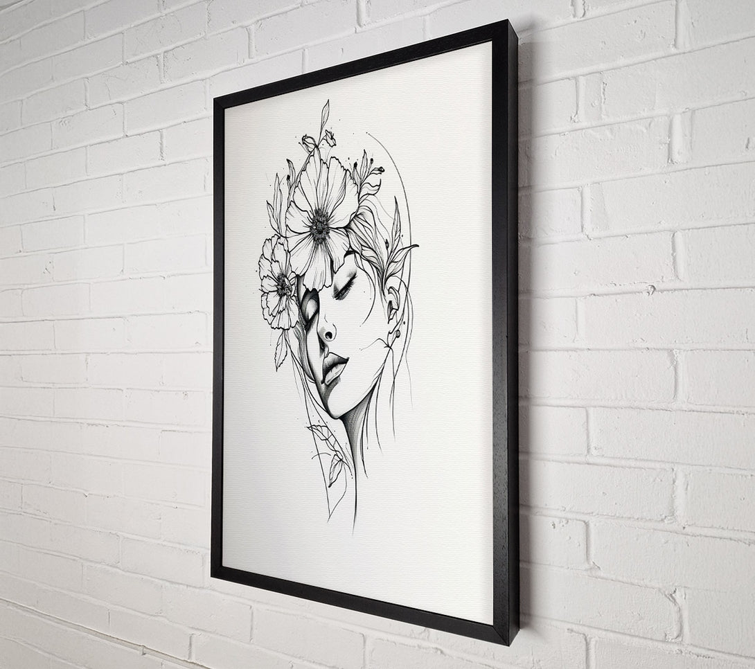 A Canvas Print of Flower Woman Flowers Canvas Art