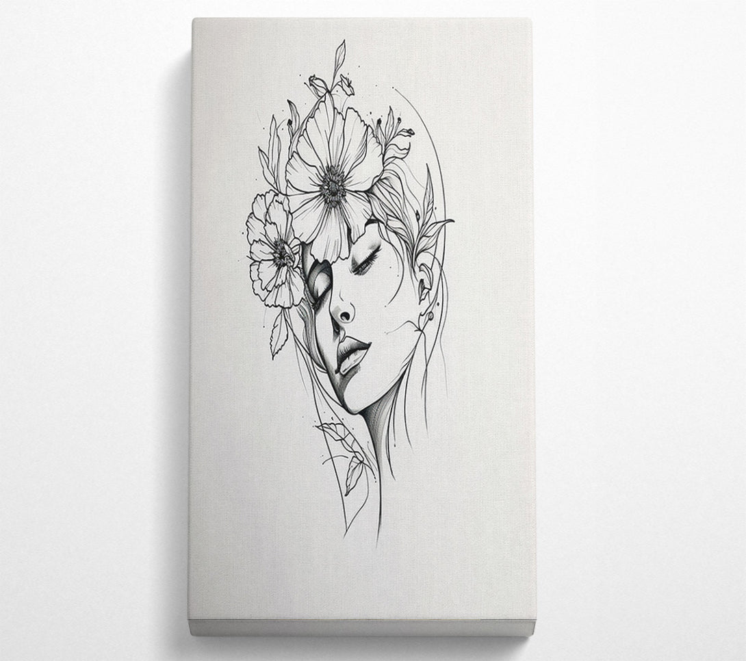  A Canvas Print of Flower Woman Flowers Canvas Art