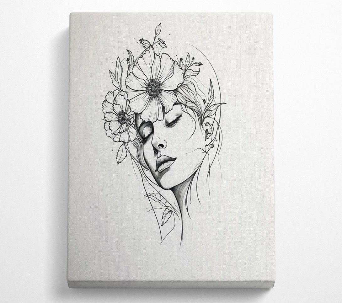  A Canvas Print of Flower Woman Flowers Canvas Art