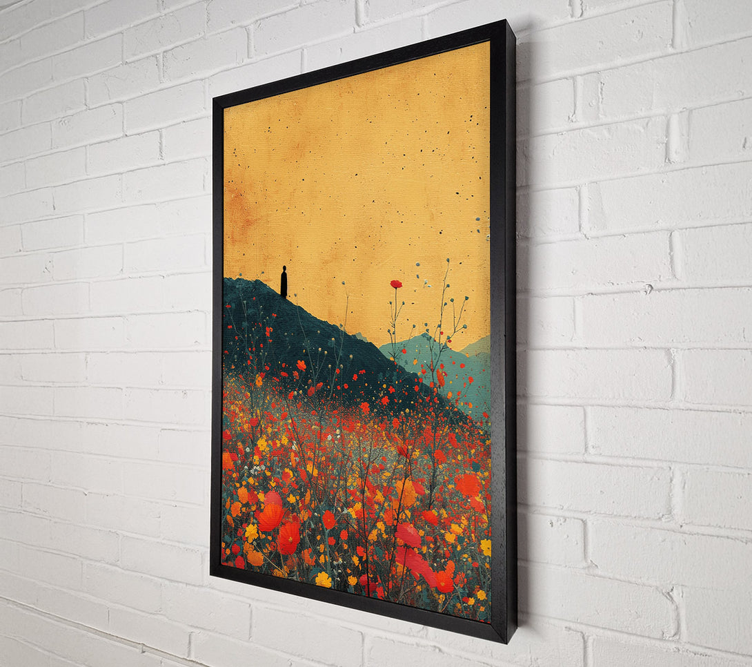  A Canvas Print of Flowers On The Hill Canvas Art