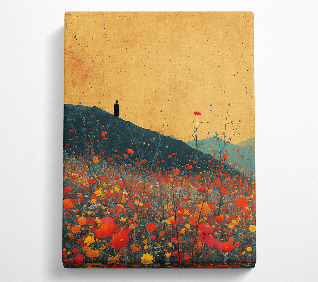  A Canvas Print of Flowers On The Hill Canvas Art