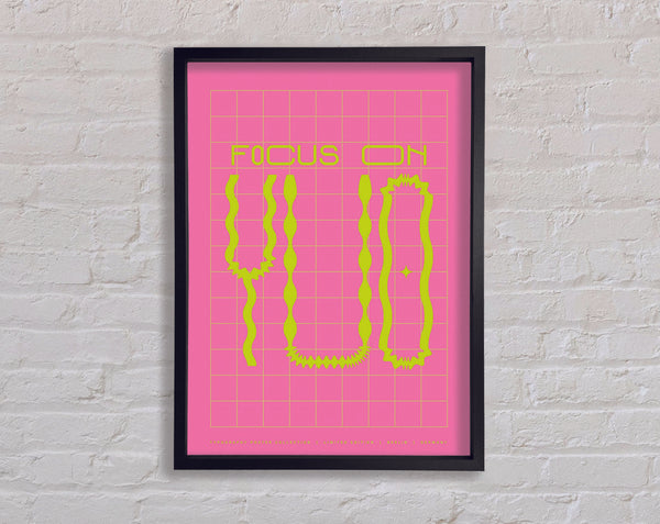 Focus On You Groovy Retro Framed Print