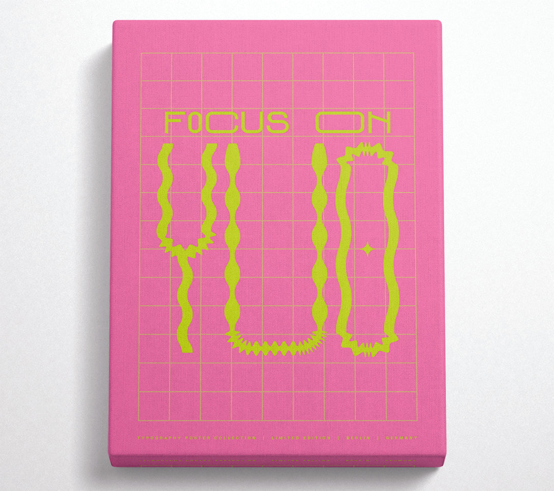  A Canvas Print of Focus On You Groovy Retro Canvas Wall Art
