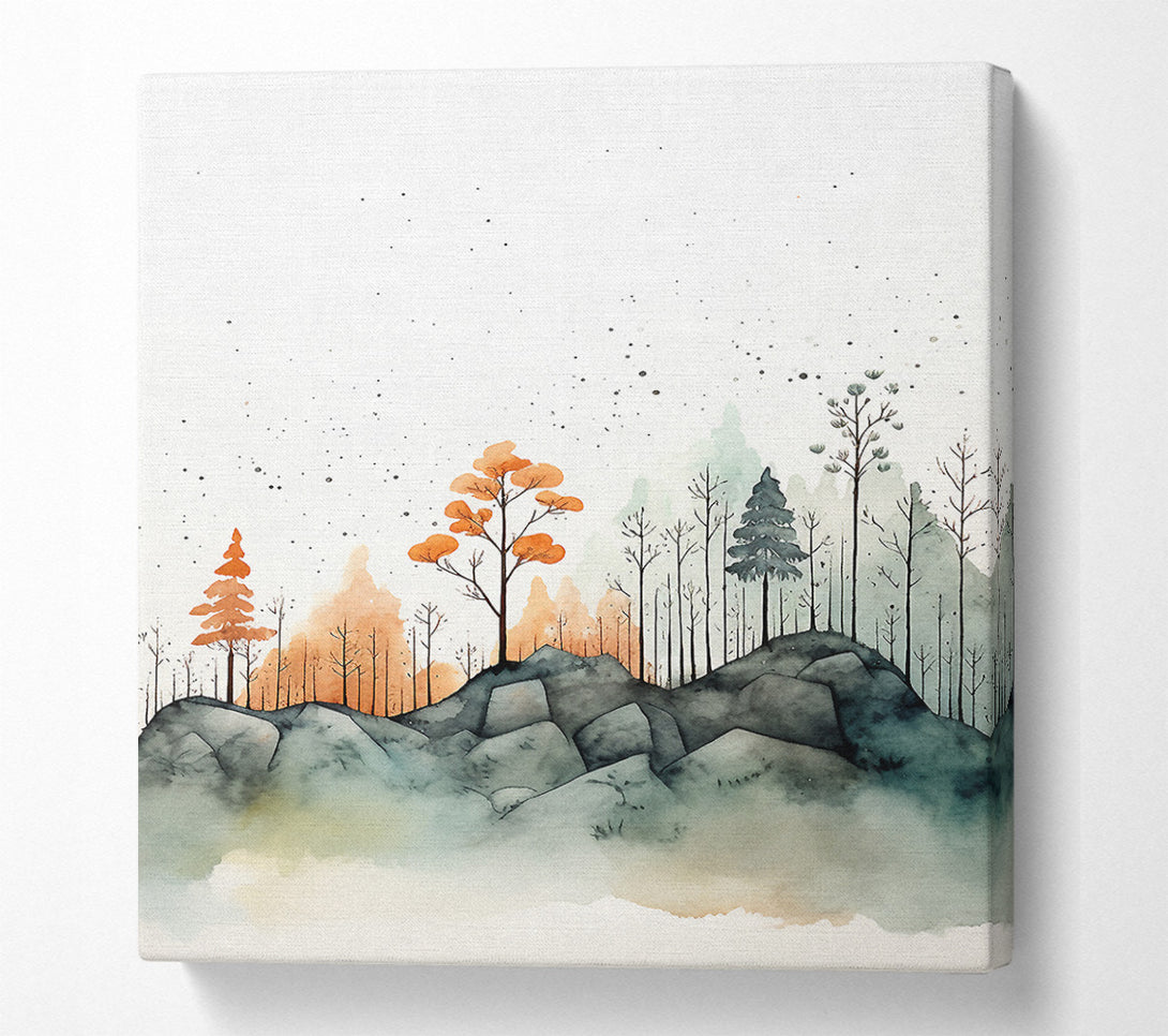  A Canvas Print of Forest Rocks Canvas Print