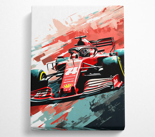  A Canvas Print of Formula One Driver Canvas Wall Art