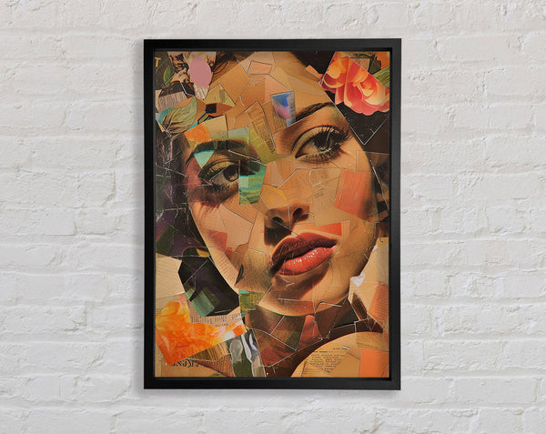 Fractured Portrait Framed Print