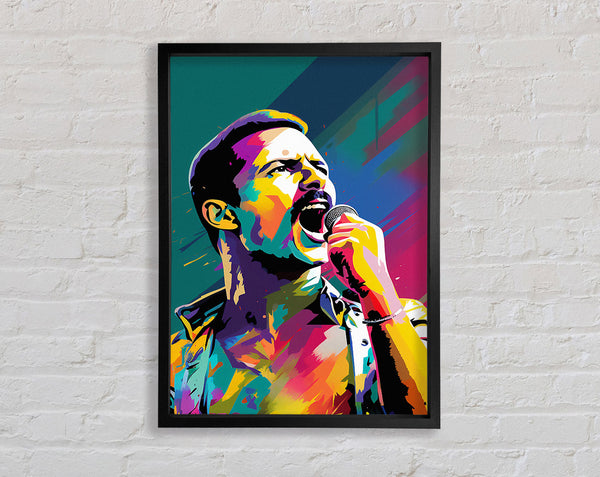Freddie Mercury Colour Framed Print