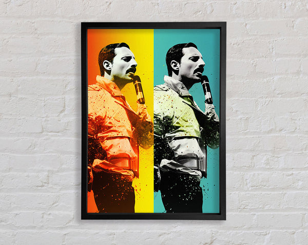 Freddie Mercury Pop Art Framed Print