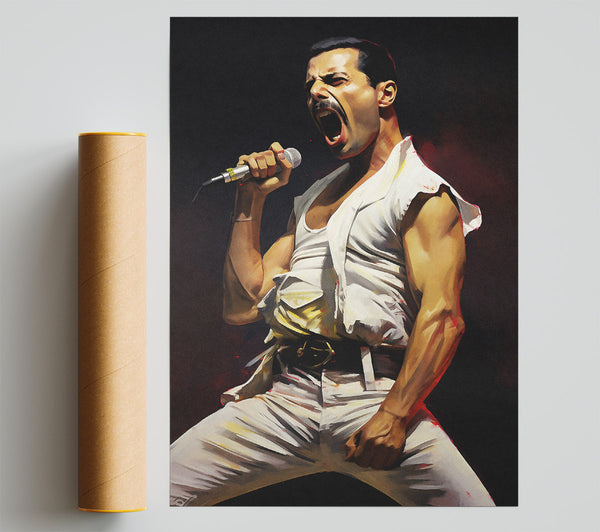 Freddie Mercury Scream Poster