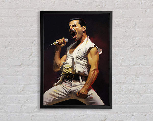 Freddie Mercury Scream Framed Print