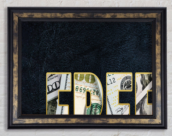 Freedom Dollar Framed Print