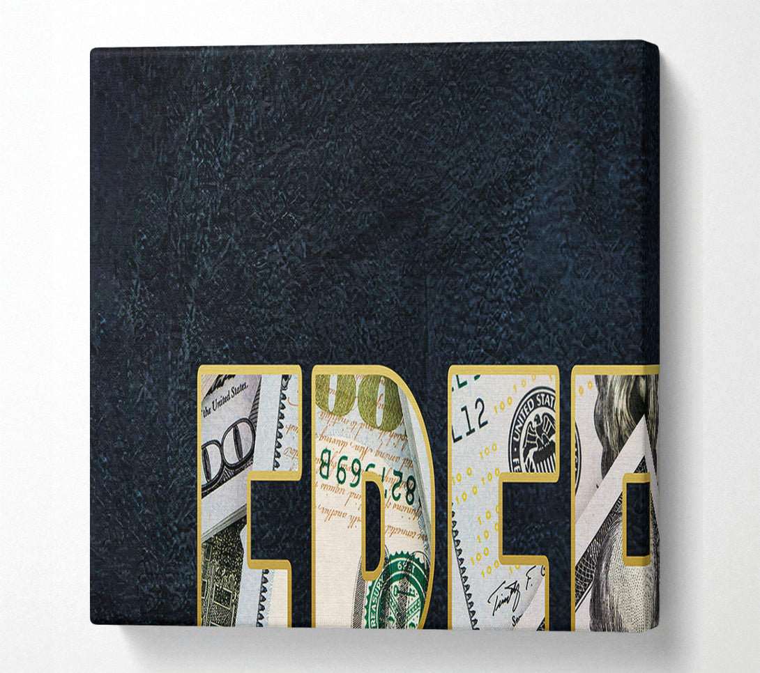  A Canvas Print of Freedom Dollar Canvas Print