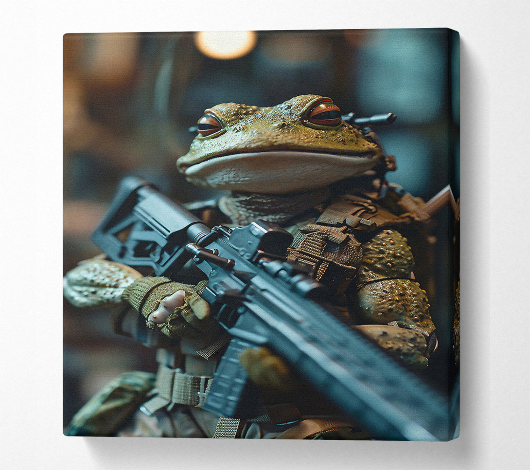  A Canvas Print of Frog Soldier Canvas Art