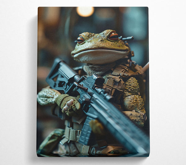  A Canvas Print of Frog Soldier Canvas Art