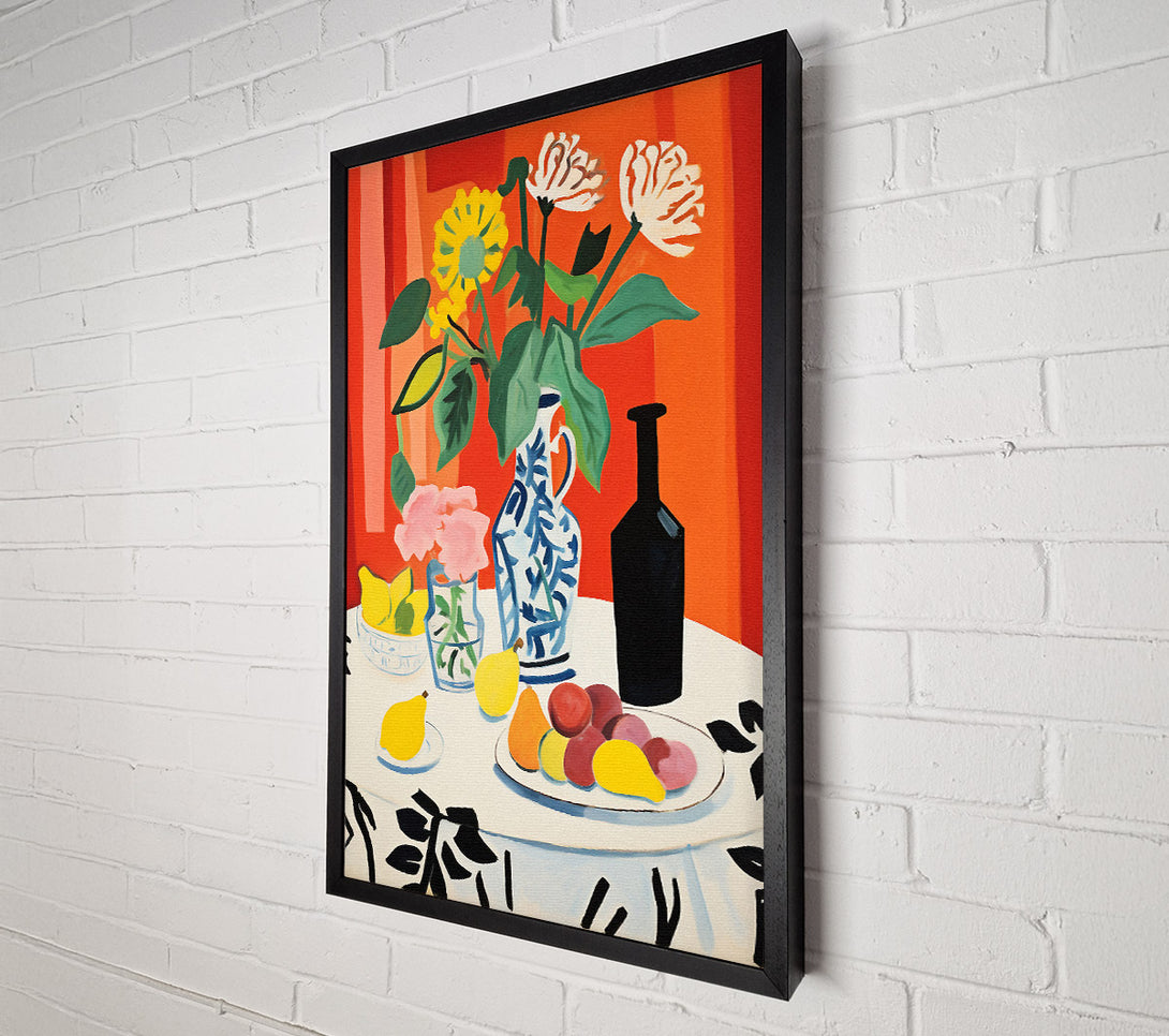  A Canvas Print of Fruit And Vases Still Life Canvas Print