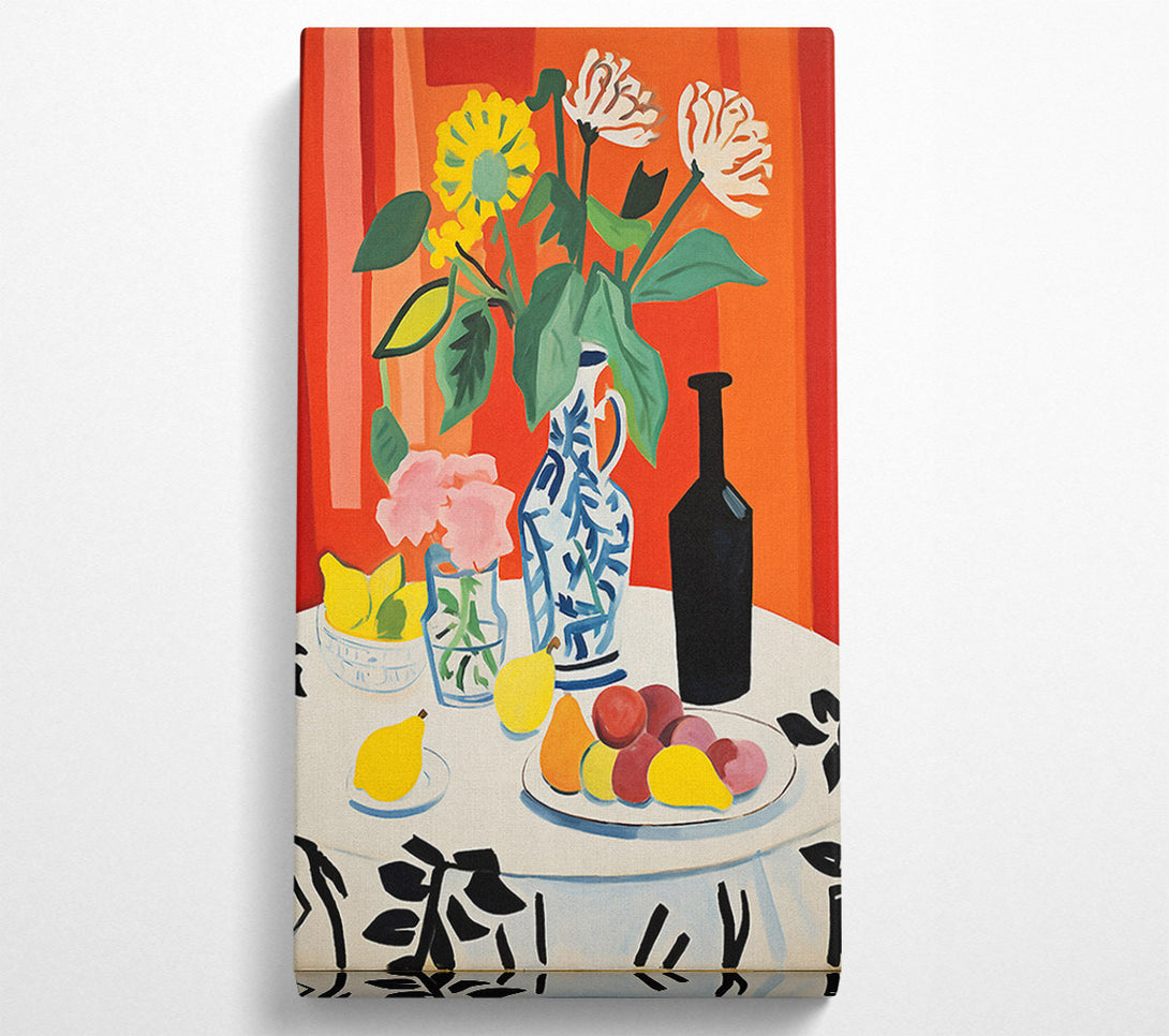  A Canvas Print of Fruit And Vases Still Life Canvas Print
