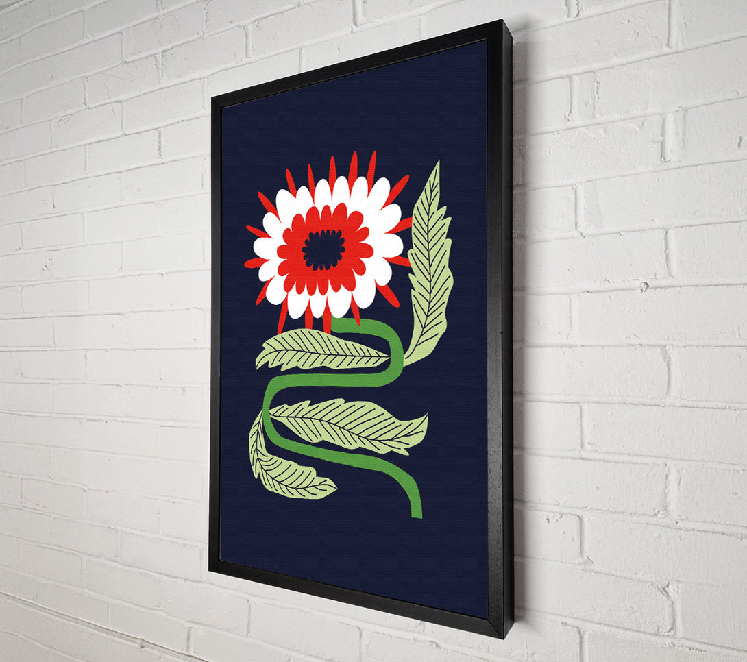  A Canvas Print of Funky Bohemian Flower Art Canvas Art