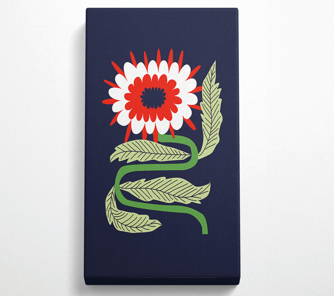  A Canvas Print of Funky Bohemian Flower Art Canvas Art