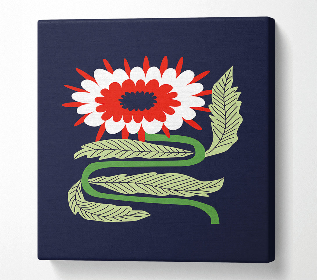  A Canvas Print of Funky Bohemian Flower Art Canvas Art