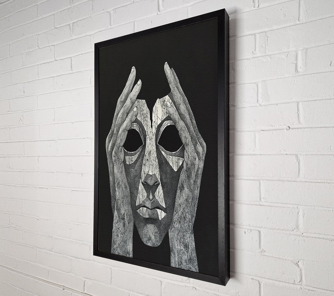  A Canvas Print of Black Veiled Mask Canvas Wall Art