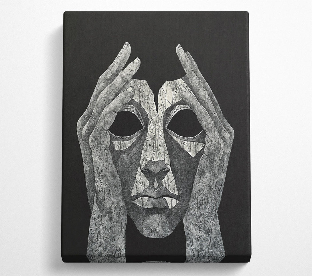  A Canvas Print of Black Veiled Mask Canvas Wall Art