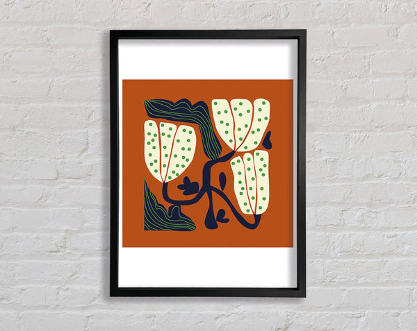 Funky Botanical Boho Framed Print