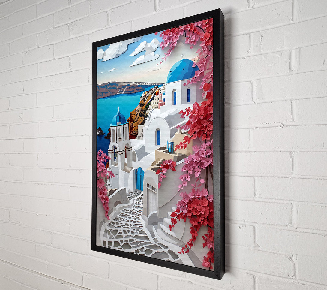  A Canvas Print of Blue Dream Of Santorini Canvas Print