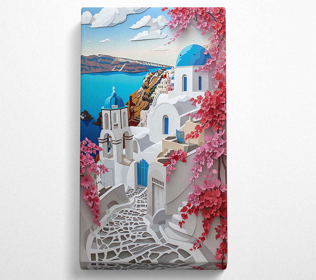  A Canvas Print of Blue Dream Of Santorini Canvas Print