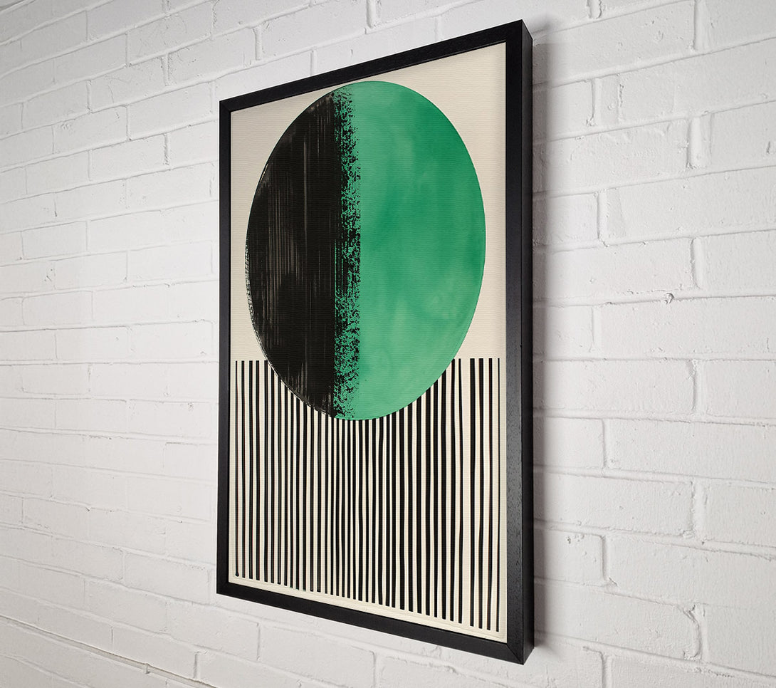  A Canvas Print of Emerald Circle Stripes Canvas Art