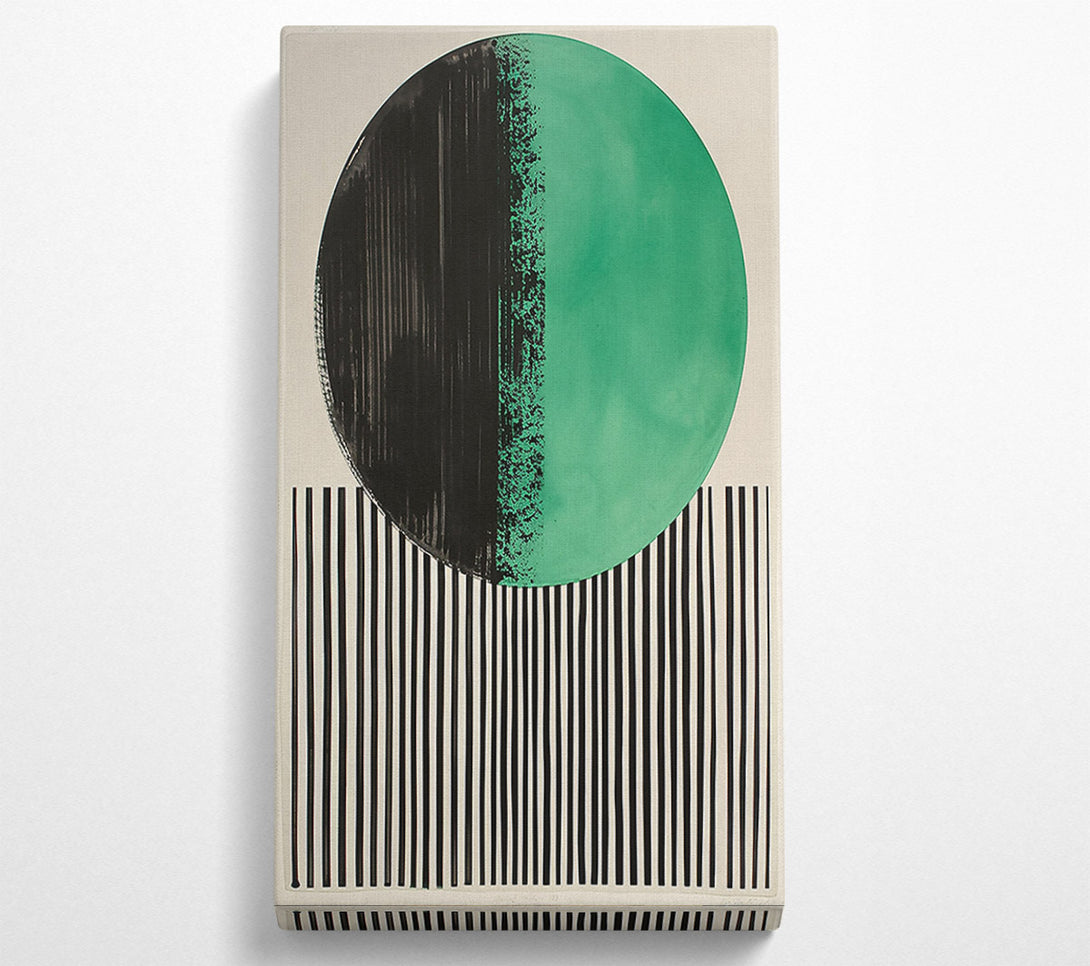  A Canvas Print of Emerald Circle Stripes Canvas Art