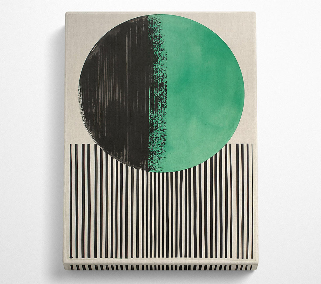  A Canvas Print of Emerald Circle Stripes Canvas Art