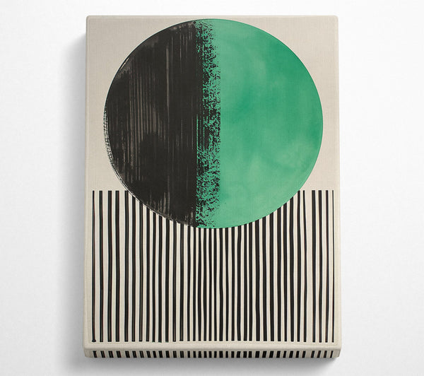  A Canvas Print of Emerald Circle Stripes Canvas Art