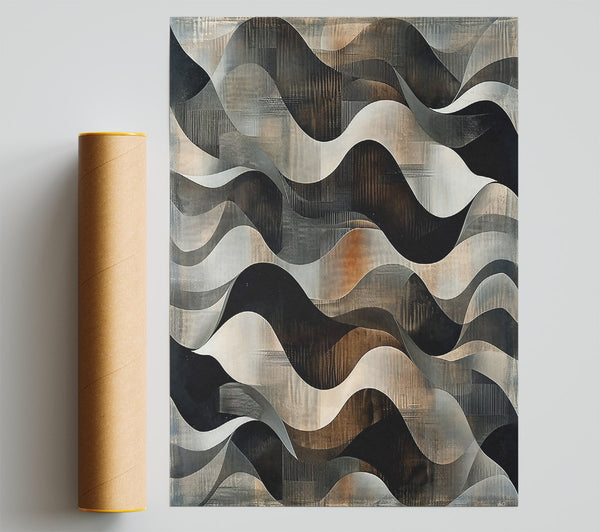 Black And White Waves Giclee Print
