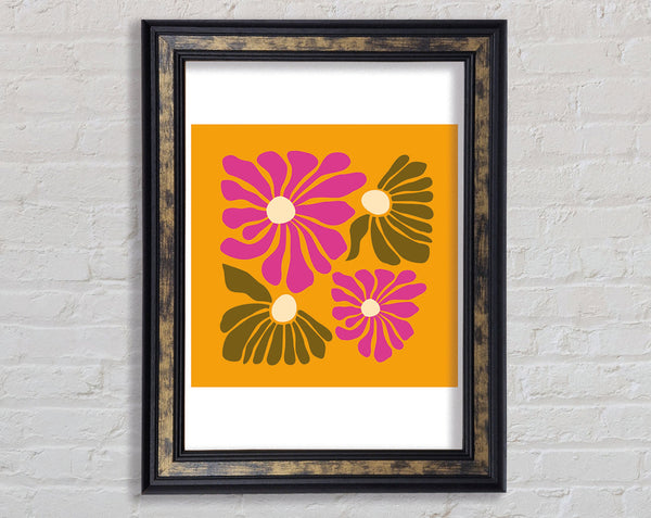 Funky Flowers Framed Print