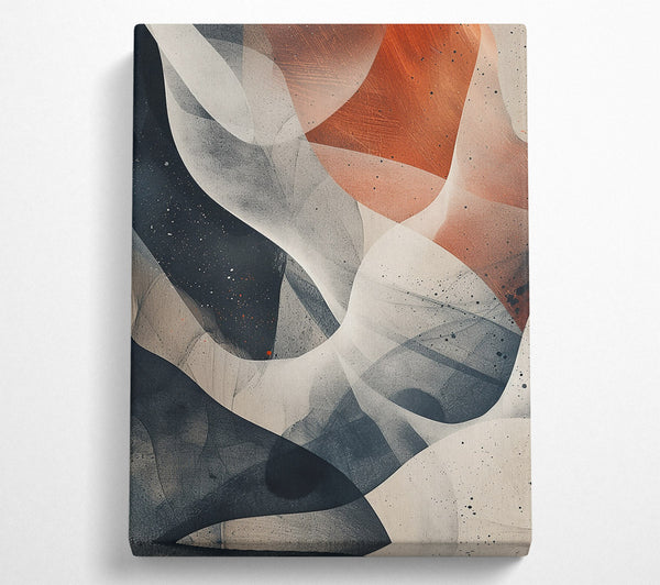  A Canvas Print of Crimson Abstract Flow Canvas Wall Art