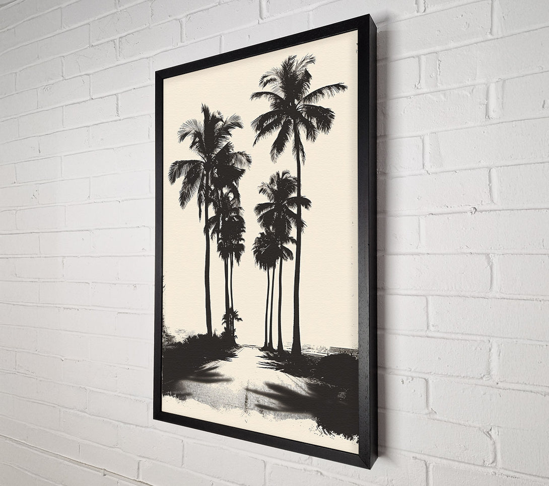  A Canvas Print of Cream Palm Avenue Canvas Art