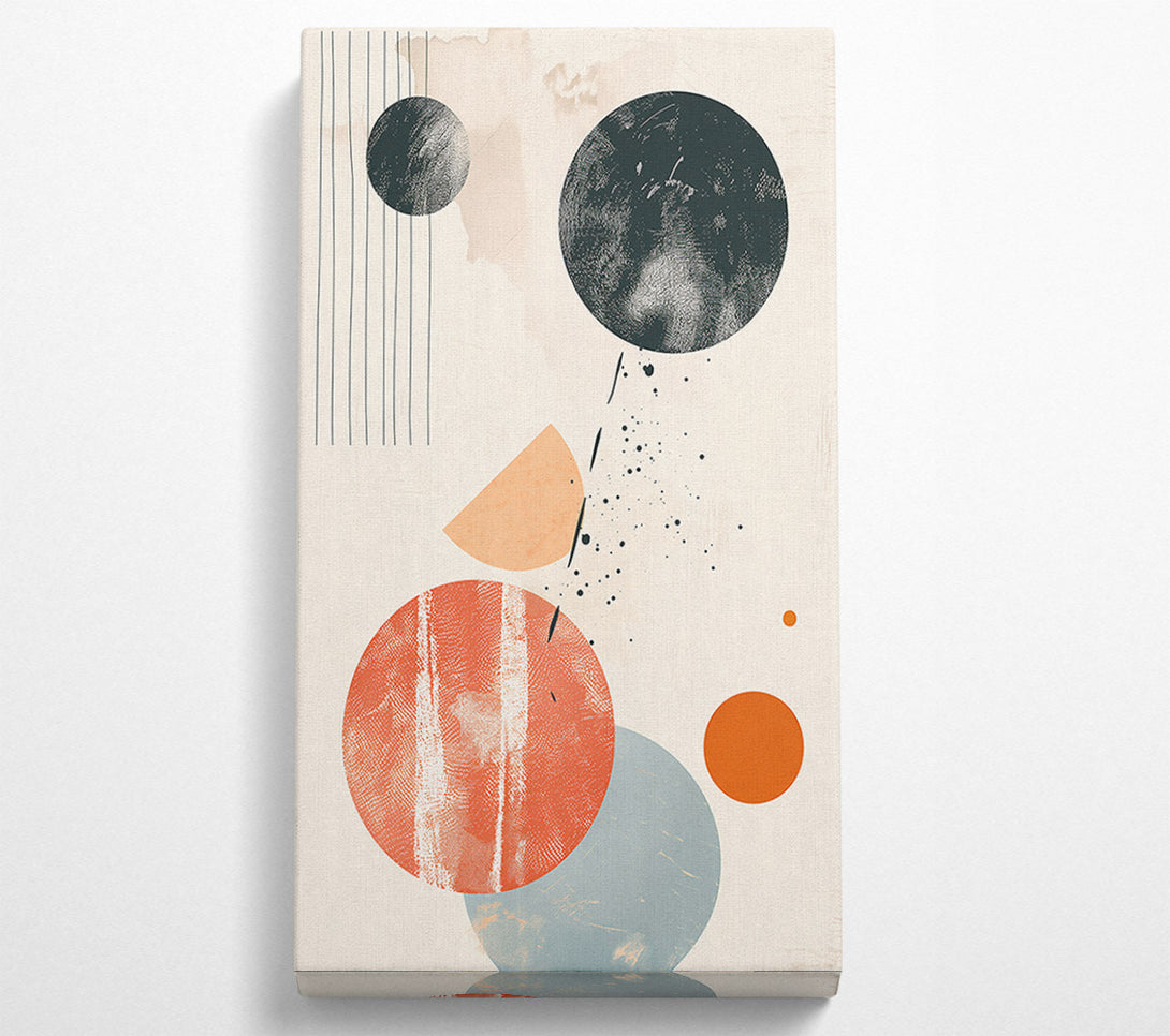  A Canvas Print of Coral Cosmic Circles Canvas Wall Art