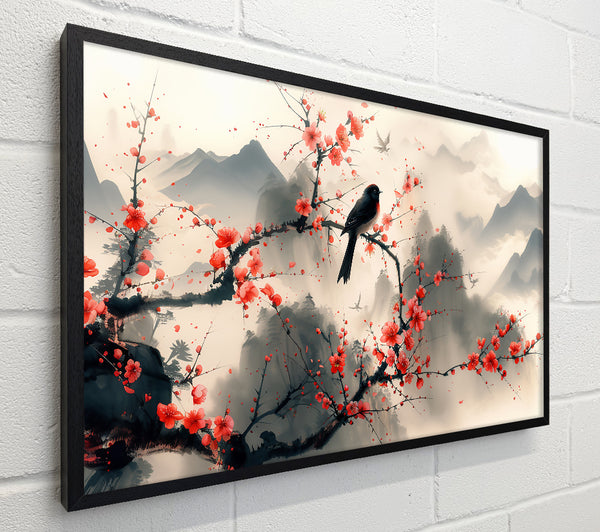 Crimson Blossom Solitude